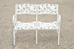 Siège de jardin de tulipe en aluminium vintage Art Nouveau attribué à Molla