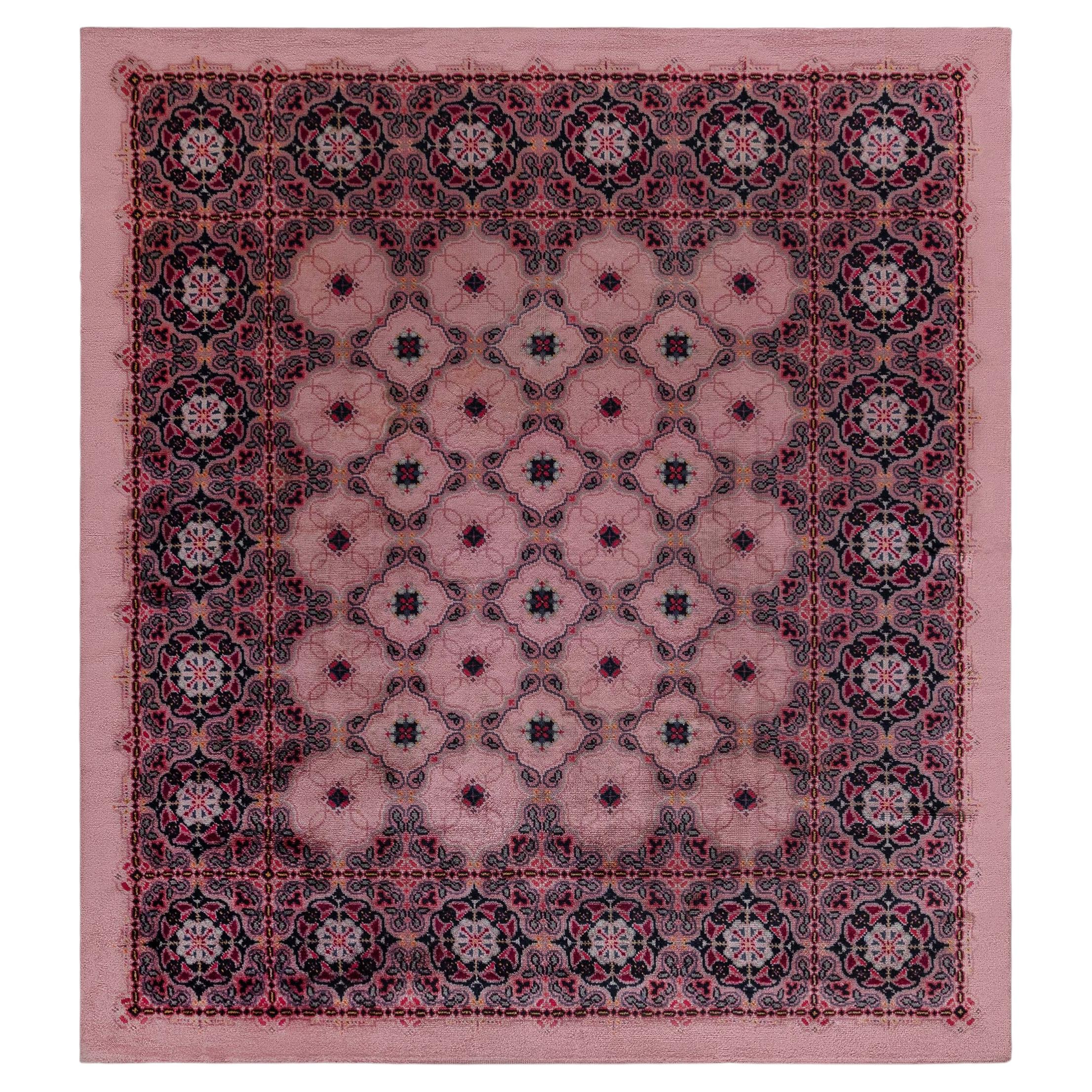 Vintage Art Nouveau Amsterdam School Rug (c. 1915) Attributed To K.P.C. De Bazel For Sale