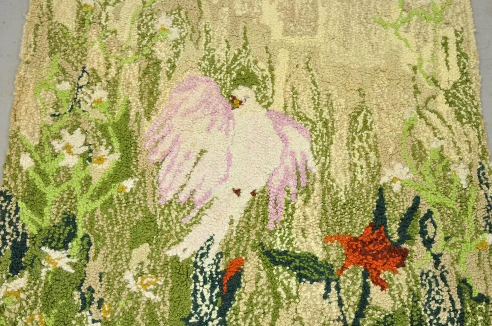 Vintage Art Nouveau Birds of Paradise Pink Green 48
