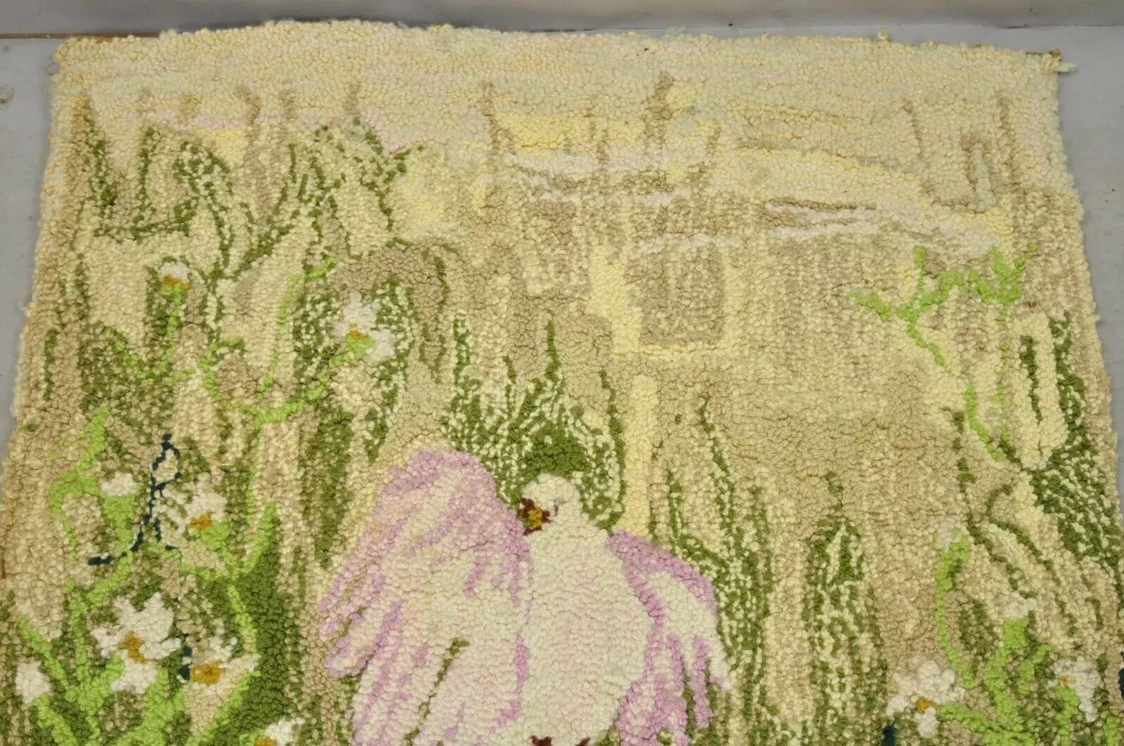 Vintage Art Nouveau Birds of Paradise Pink Green 48