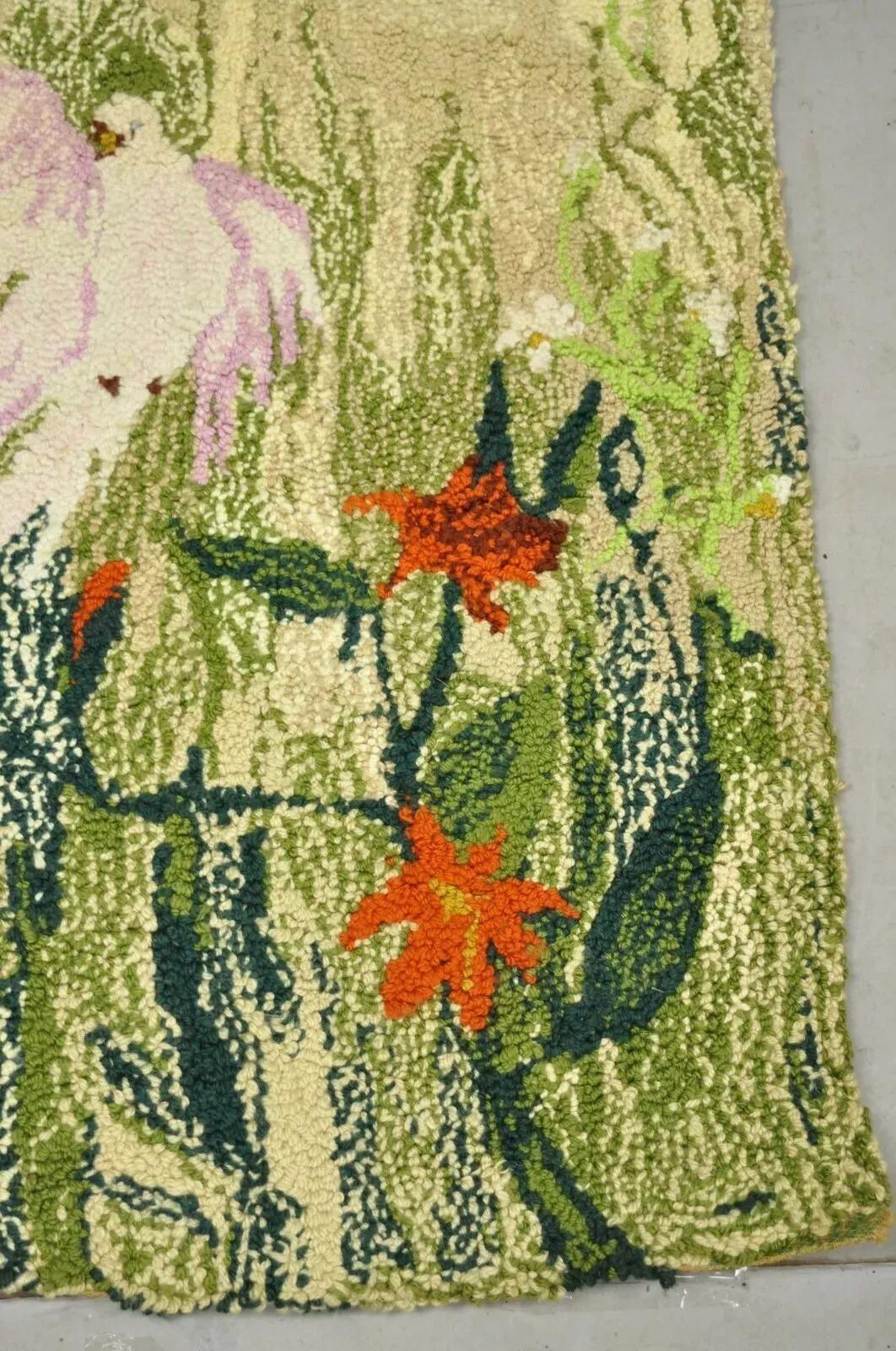 Vintage Art Nouveau Birds of Paradise Pink Green 48