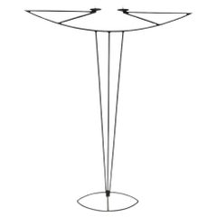 Vintage Art Nouveau Deco Wrought Iron Tall Floor Candle Holder Stand Candelabra