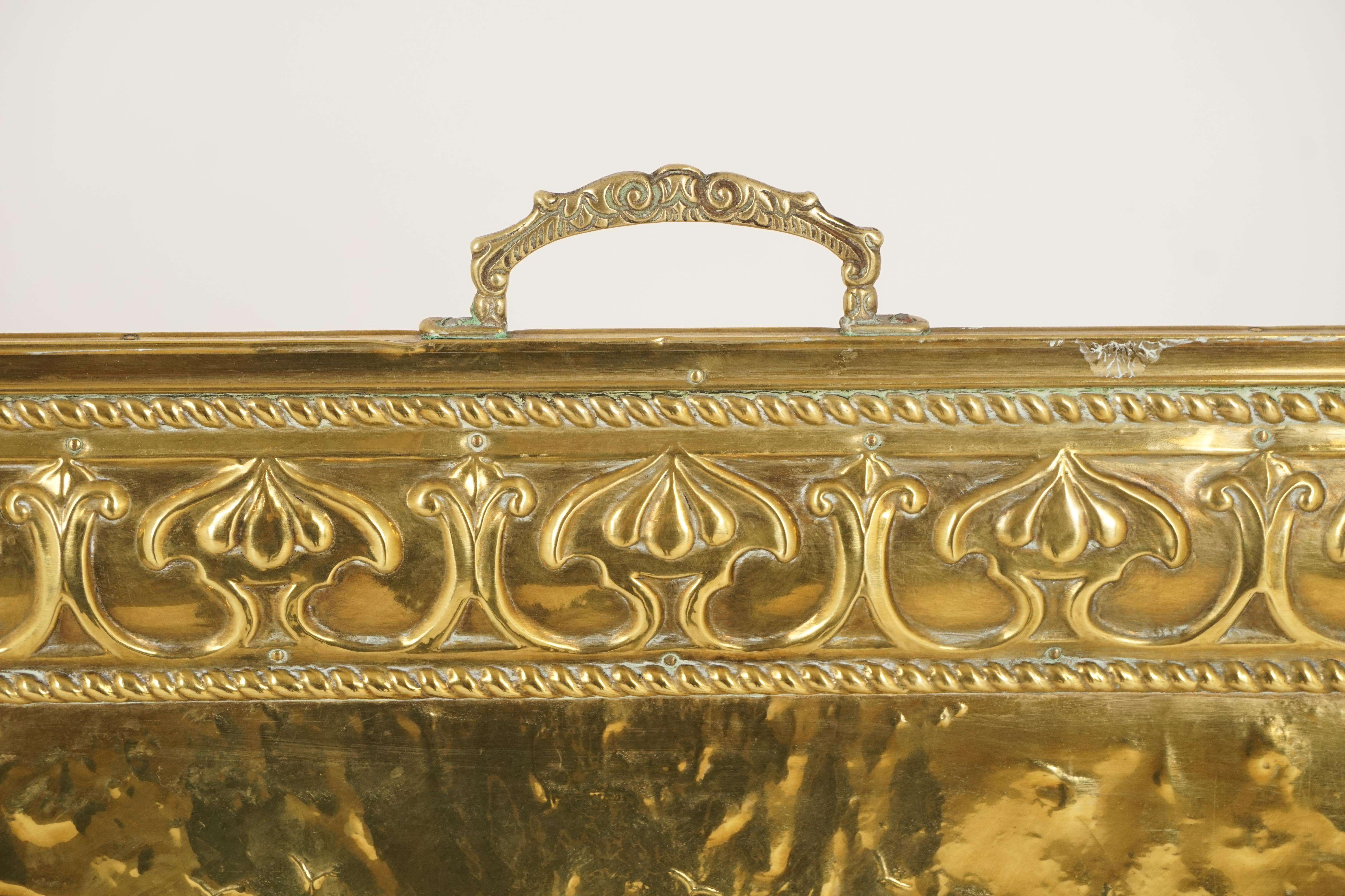 antique brass fire screen
