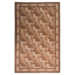 Tapis Kilim vintage Art Nouveau tissé à plat 12 x 18 cm Grand tapis surdimensionné 366 cm x554 cm