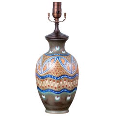 Vintage Art Nouveau Gouda Vase as Table Lamp