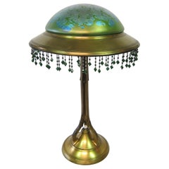 Antique Art Nouveau Loetz Table Lamp