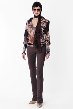Vintage Roberto Cavalli Art Nouveau Mesh Top