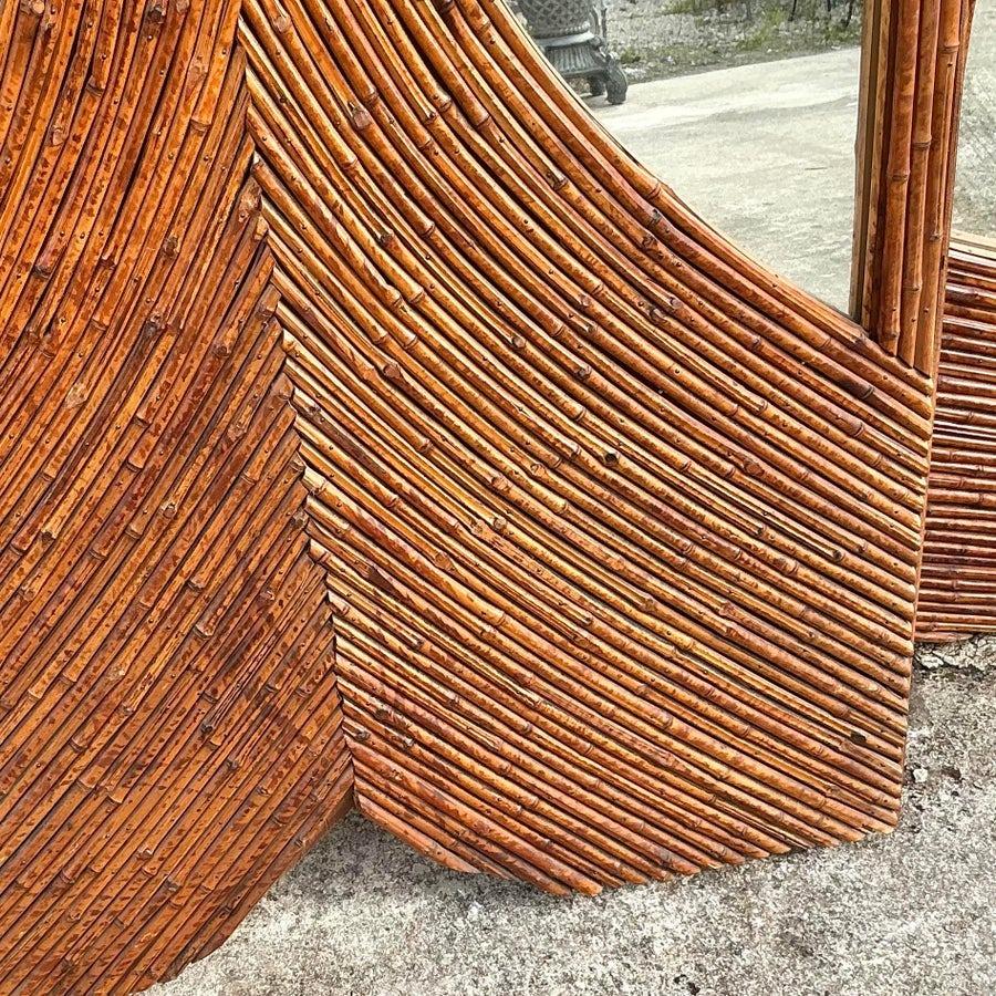Paravento monumentale d'epoca in stile Art Reed Foldes in vendita 3