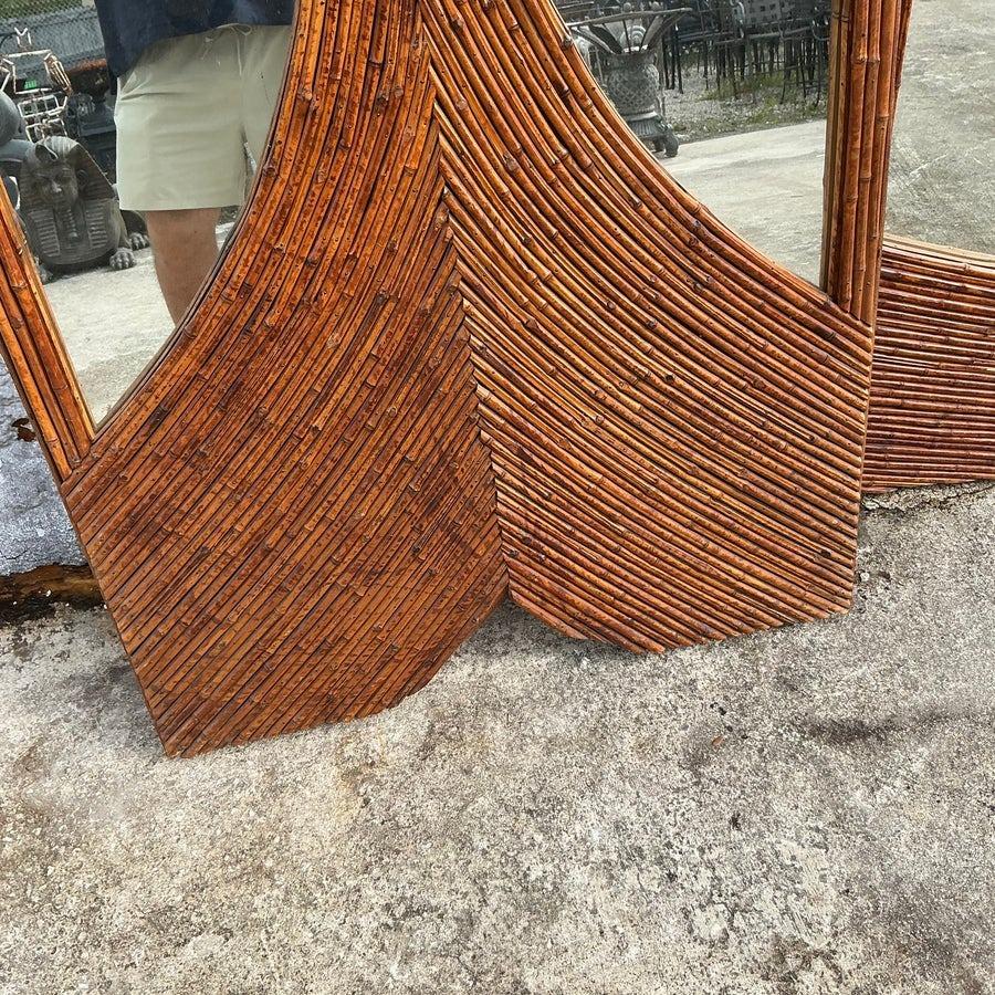 Paravento monumentale d'epoca in stile Art Reed Foldes in vendita 1