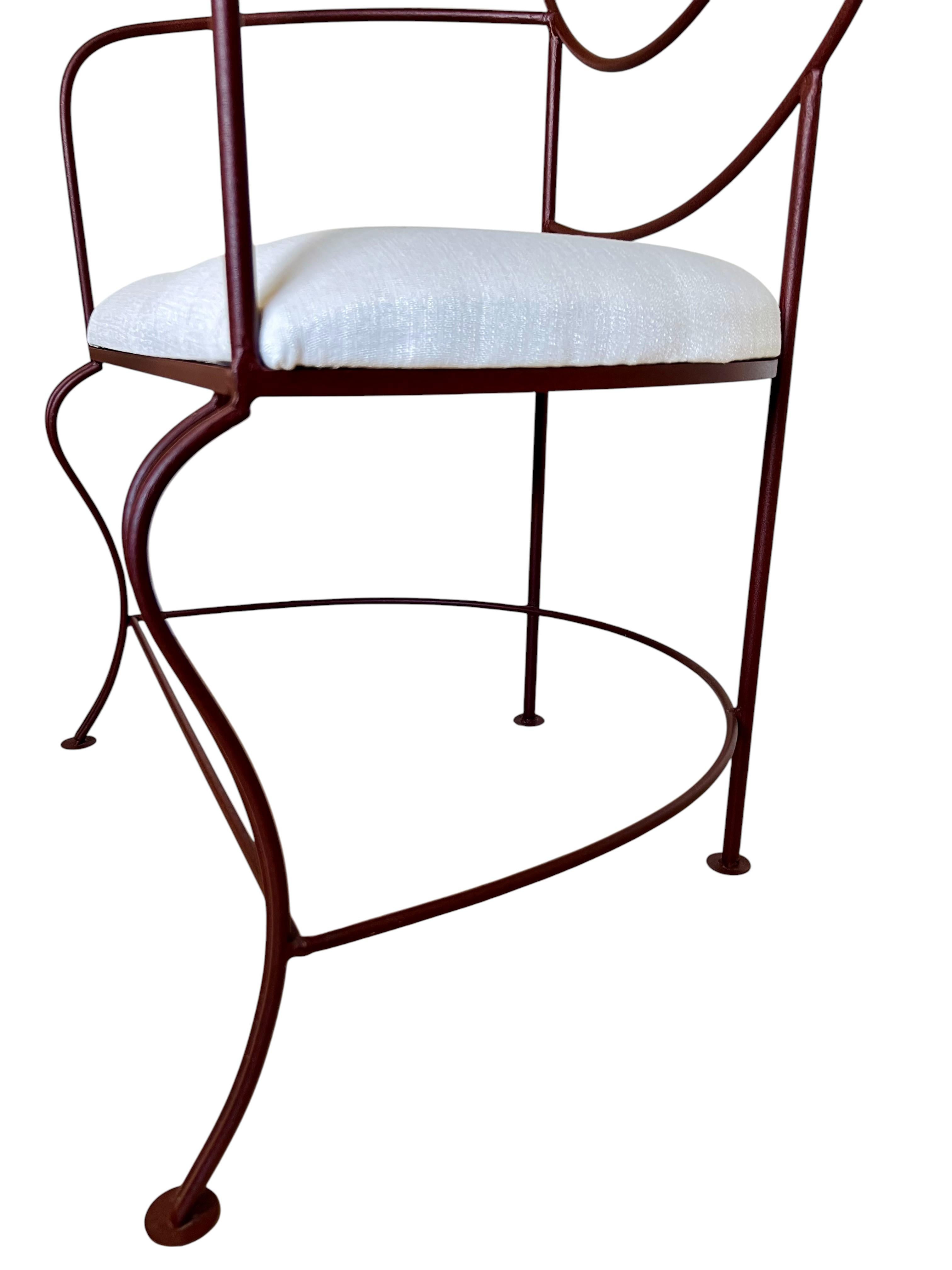 Paire de fauteuils en fer en spirale Vintage Art Nouveau Nautilus en vente 5