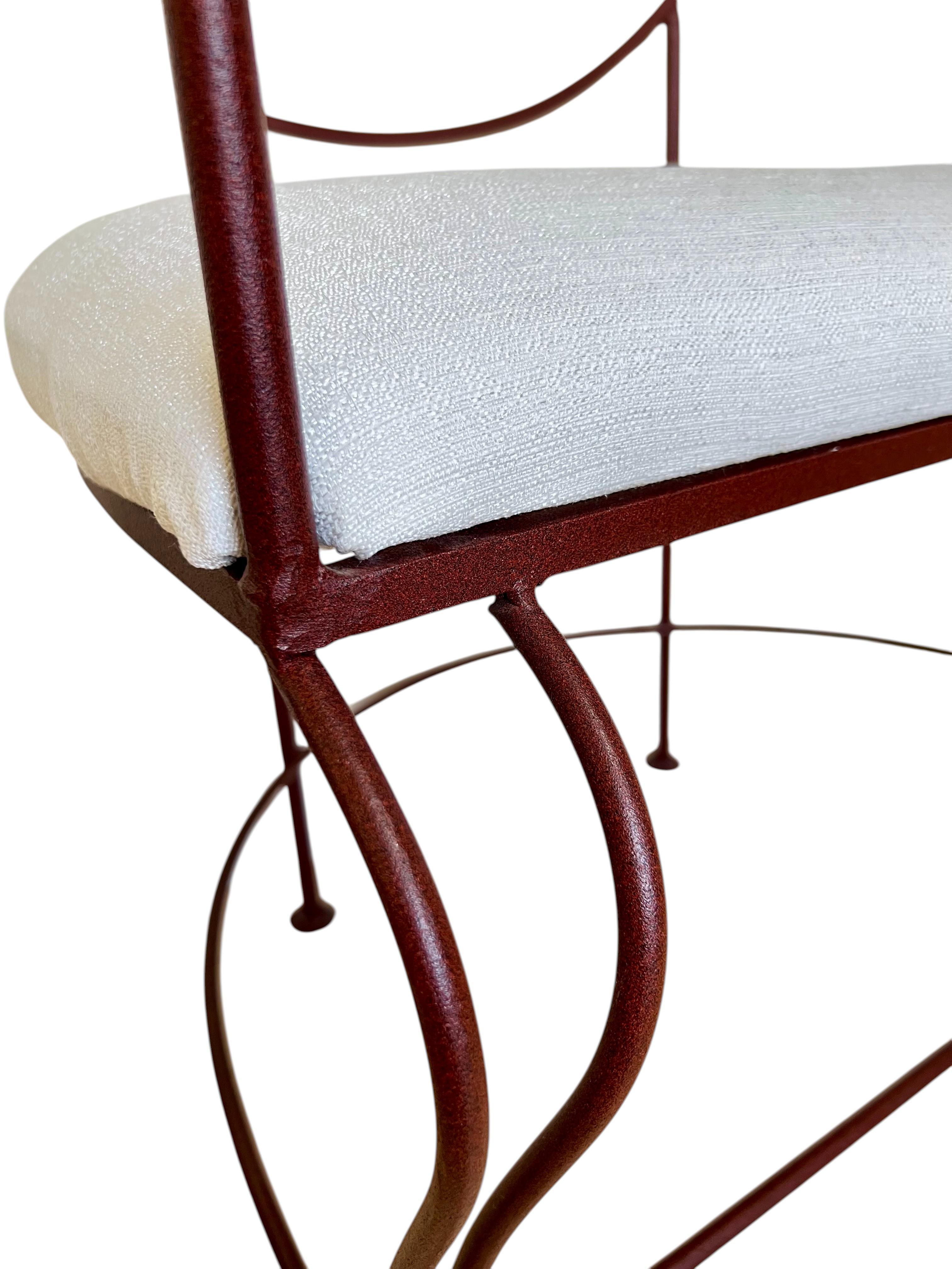 Paire de fauteuils en fer en spirale Vintage Art Nouveau Nautilus en vente 6