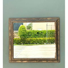 Specchio vintage in stile Art Nouveau, in legno intagliato e decorato