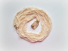 Vintage Art Nouveau Pearl Multi-Strand Necklace