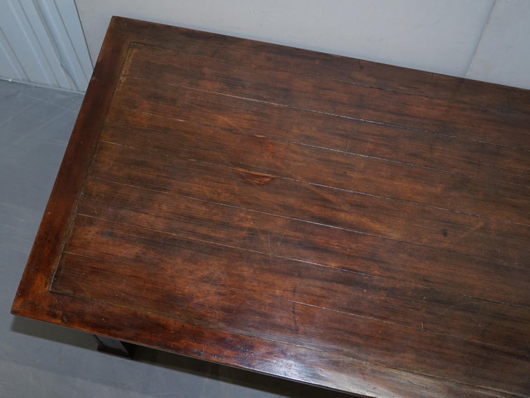 Vintage Art Nouveau Refectory Hayrake Dining Table with Beautiful ...