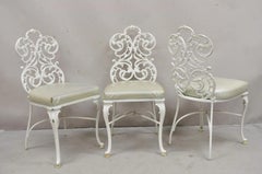 Esszimmerstühle im Vintage-Jugendstil aus Aluminiumguss für den Wintergarten oder die Terrasse – 3er-Set