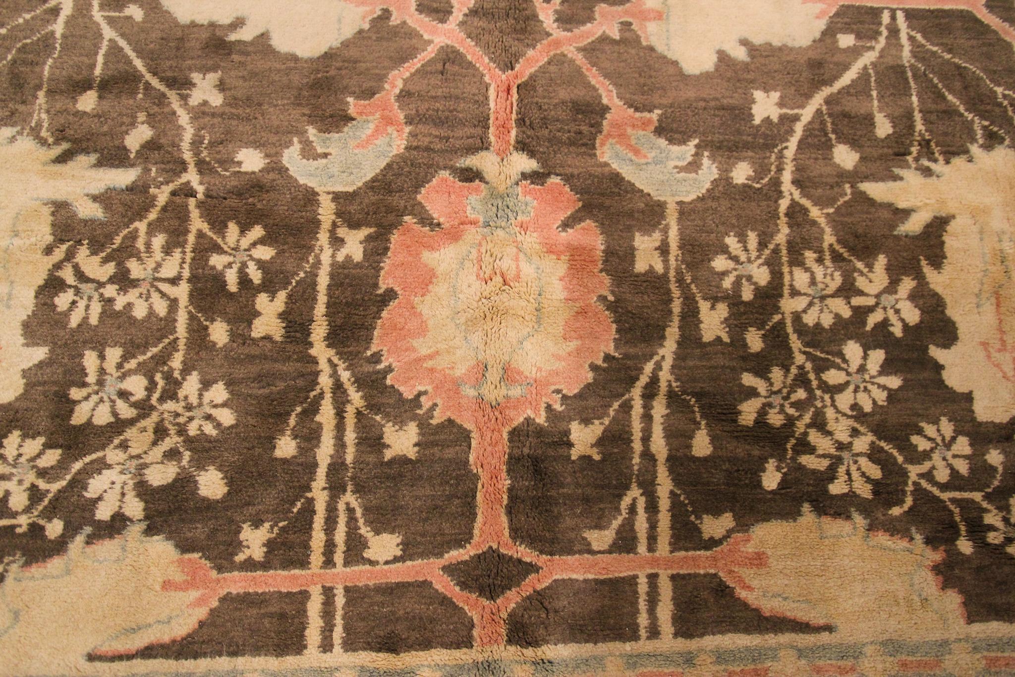 Türkischer Oushak-Teppich im Art nouveau-Stil, 9x12, selten, 259 cm x 356 cm im Angebot 2