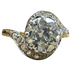 Vintage Art Nouveau Unique Diamond Engagement Ring