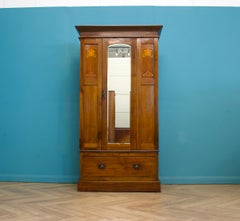 Vintage Art Nouveau Wardrobe or Hall Cabinet , 1900s