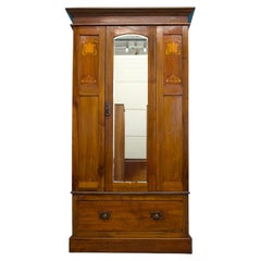 Vintage Art Nouveau Wardrobe or Hall Cabinet , 1900s