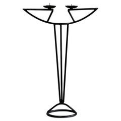 Portavelas de hierro forjado Art Nouveau Vintage