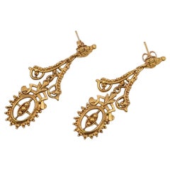 Vintage Art Pierced Earrings 1970's