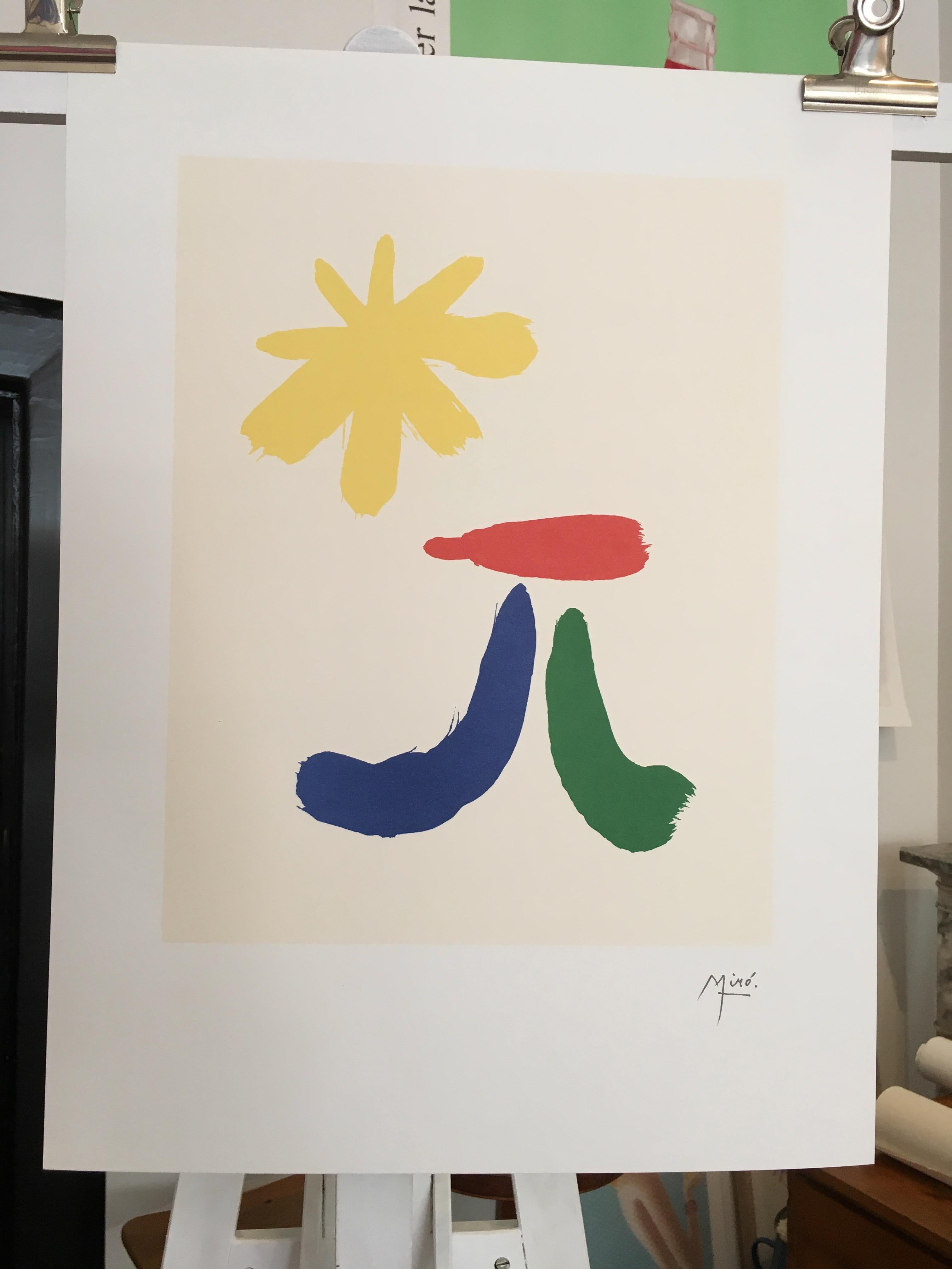 Vintage art poster Miro 'Parler seul' Maeght Editeur 

This is an edition poster which was beautifully reproduced by Maeght Editeur. 'Parler seul' translates to 'speaking alone' 

This poster in un-linen backed as it has been printed onto thick