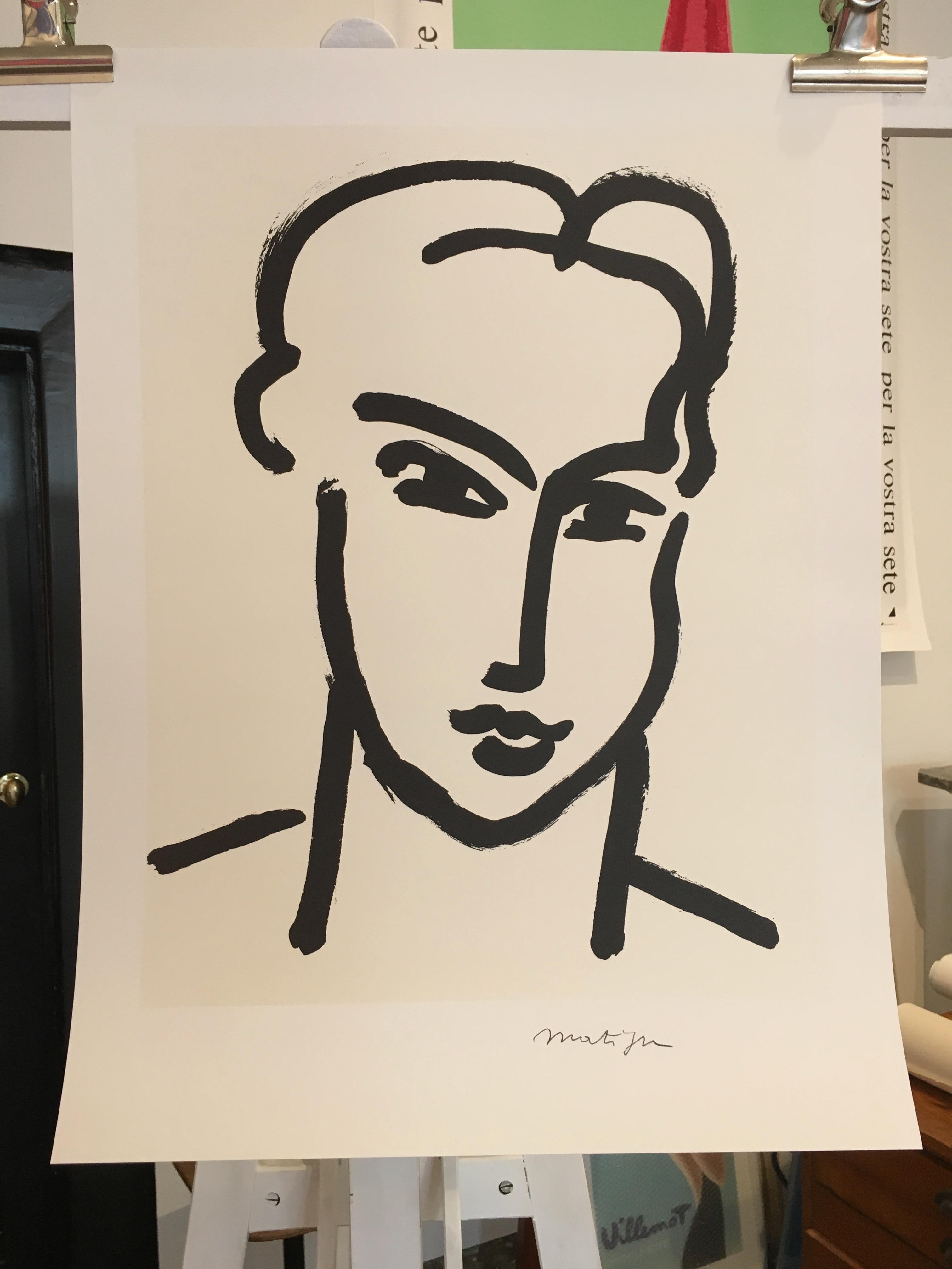 Vintage Art Poster Henri Matisse 'Grande Tete De Katia' 1994 

This is an edition poster produced in 1994, this was beautifully reproduced by Maeght Editeur with the permission of the Henri Matisse Estate. This image is instantly recognisable as