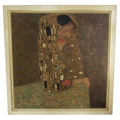 Vintage Art Print "The Kiss" by Gustav Klimt
