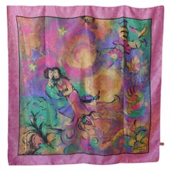 Vintage Art Scarf, Romantic Impressionist Design from Feliciani