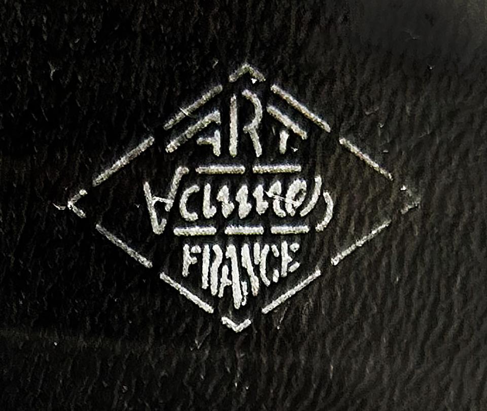 Vintage Art Vannes France Cristal Art Glass Centerpiece Dish, Signed Art Vannes en vente 3