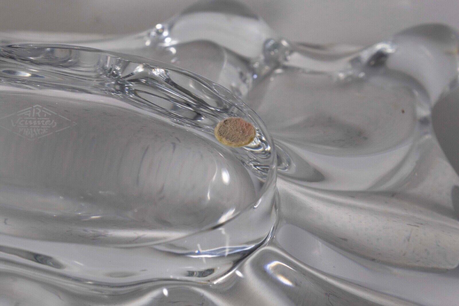 Vintage Art Vannes France Jardiniere Cristallo Art Glass Centerpiece Bowl w/ Mark in vendita 4