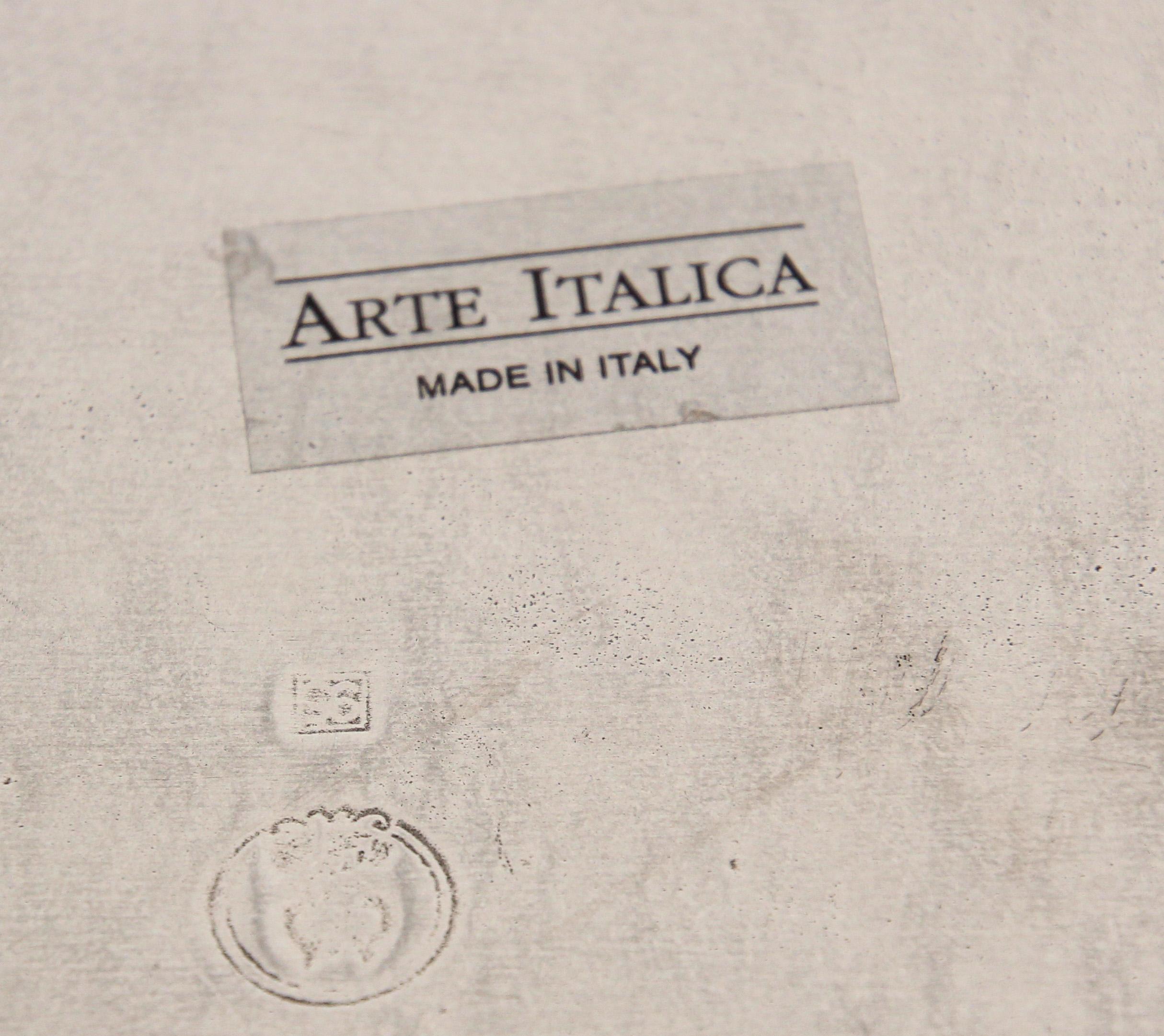 Vintage Arte Italica Octagonal Pewter Serving Tray 1