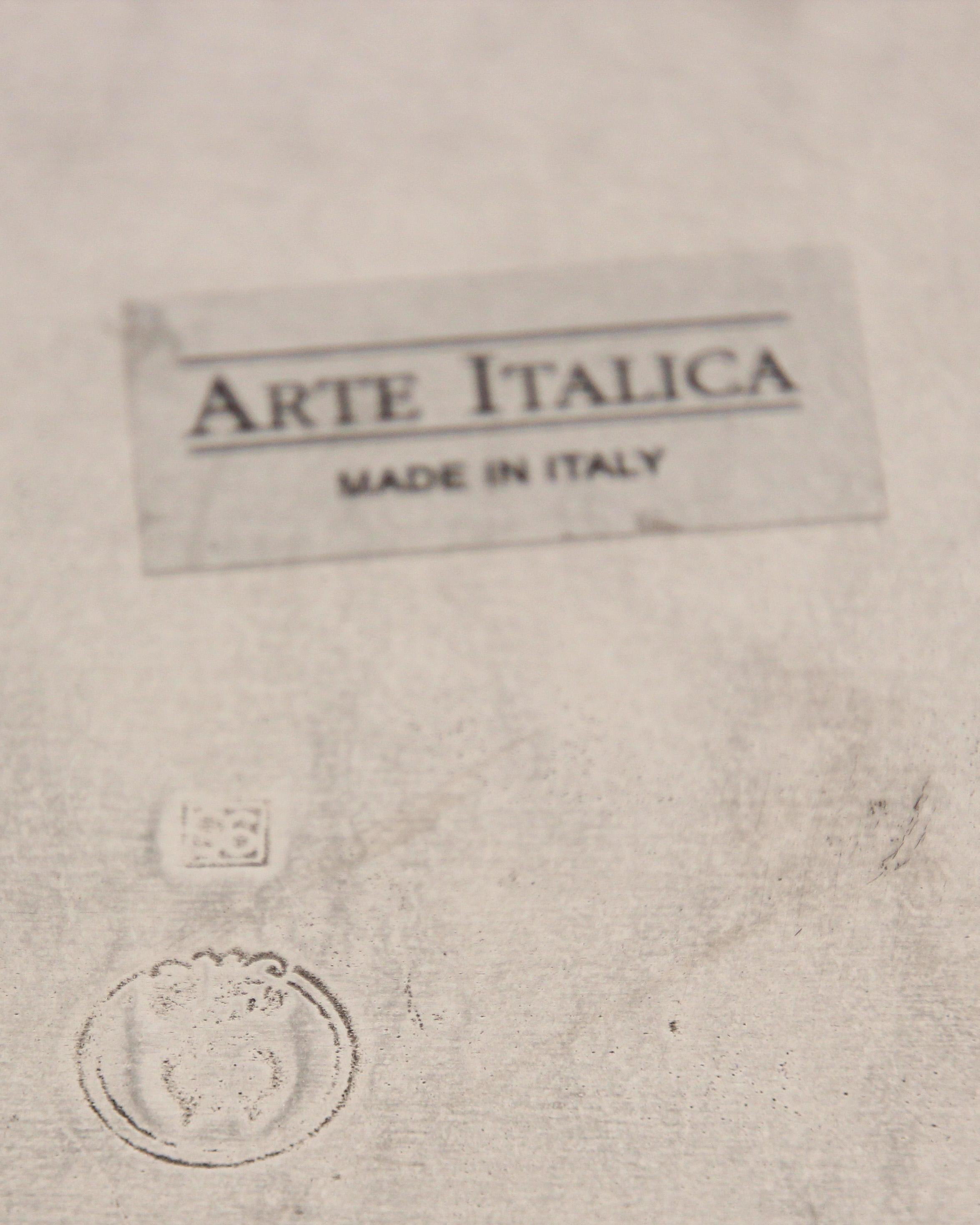 Vintage Arte Italica Octagonal Pewter Serving Tray 4