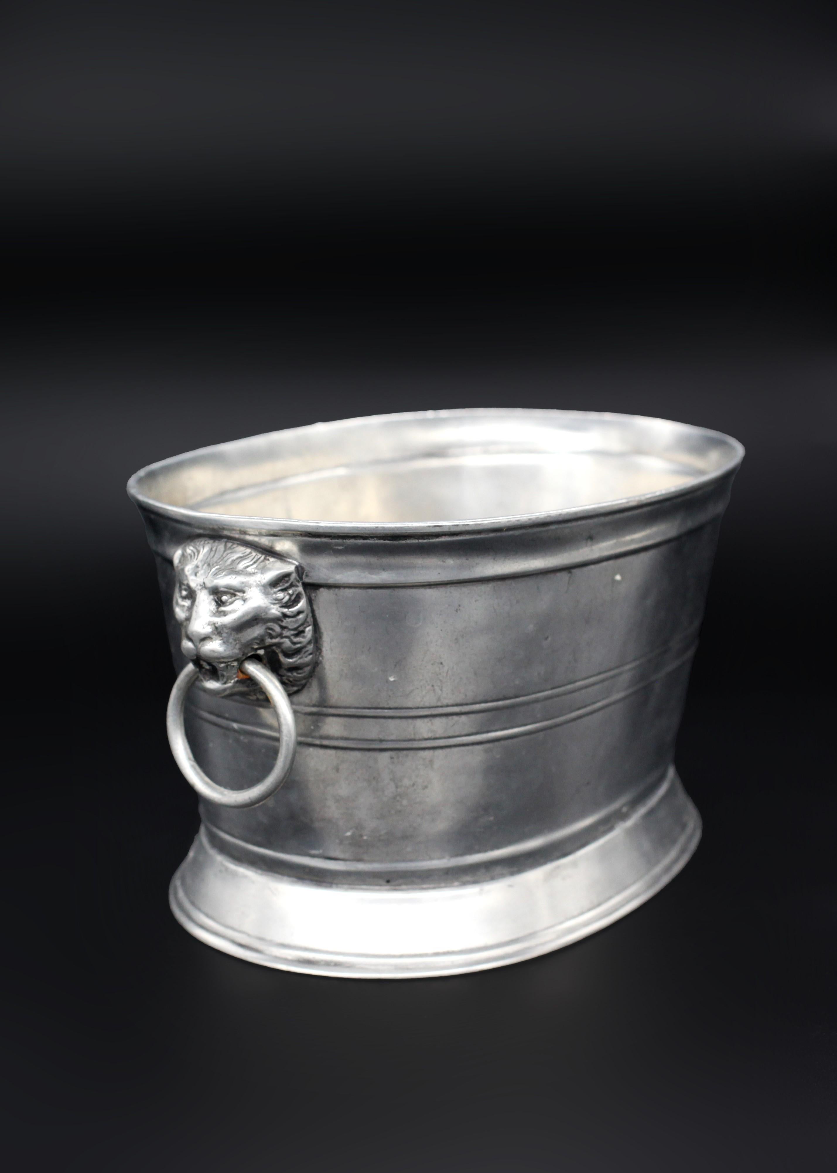 20th Century Vintage Arte Italica Pewter Wine Bucket