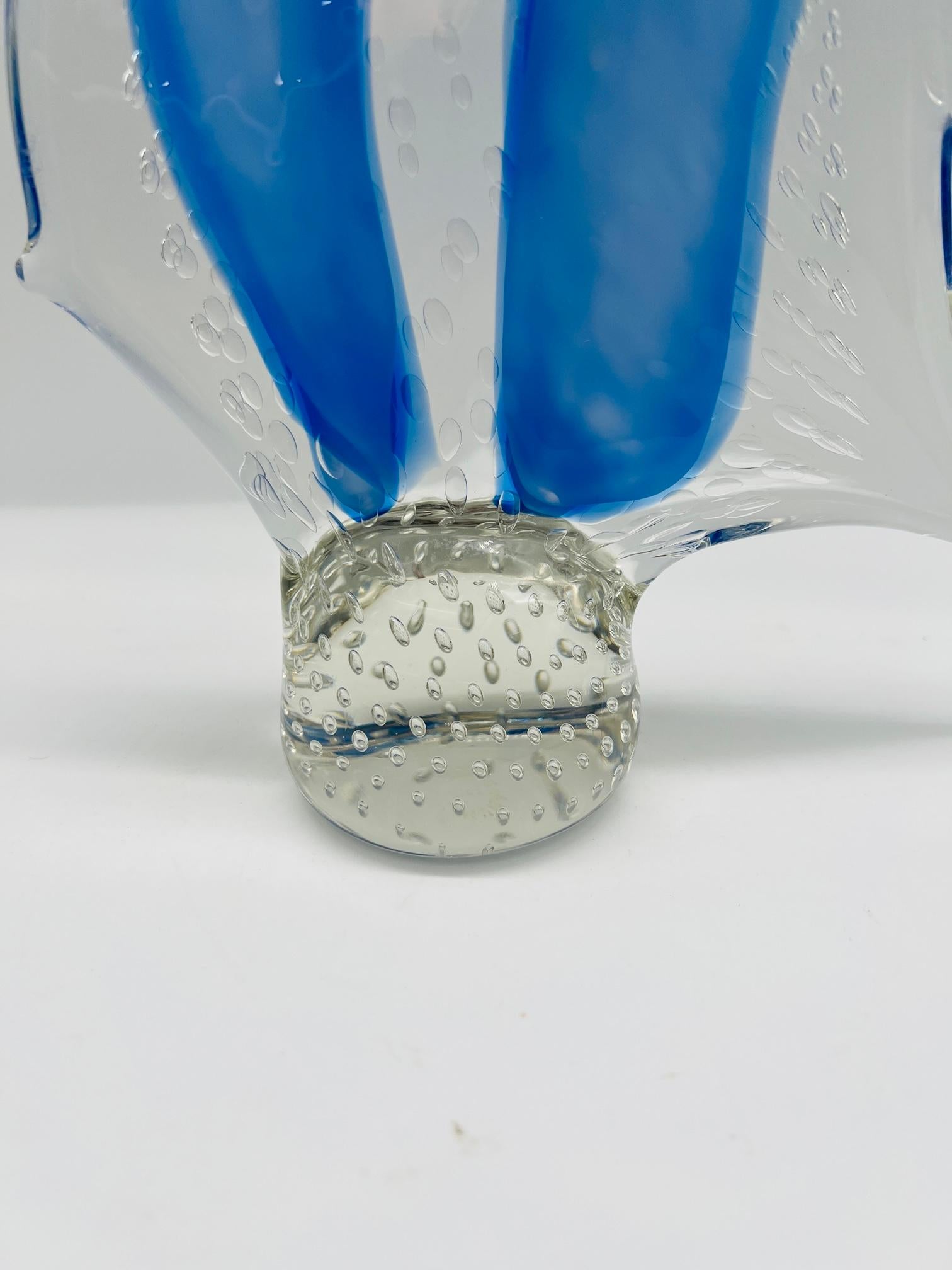 Mid-Century Modern Vintage Arte Murano Icet Art Glass Fish Sculpture For Sale
