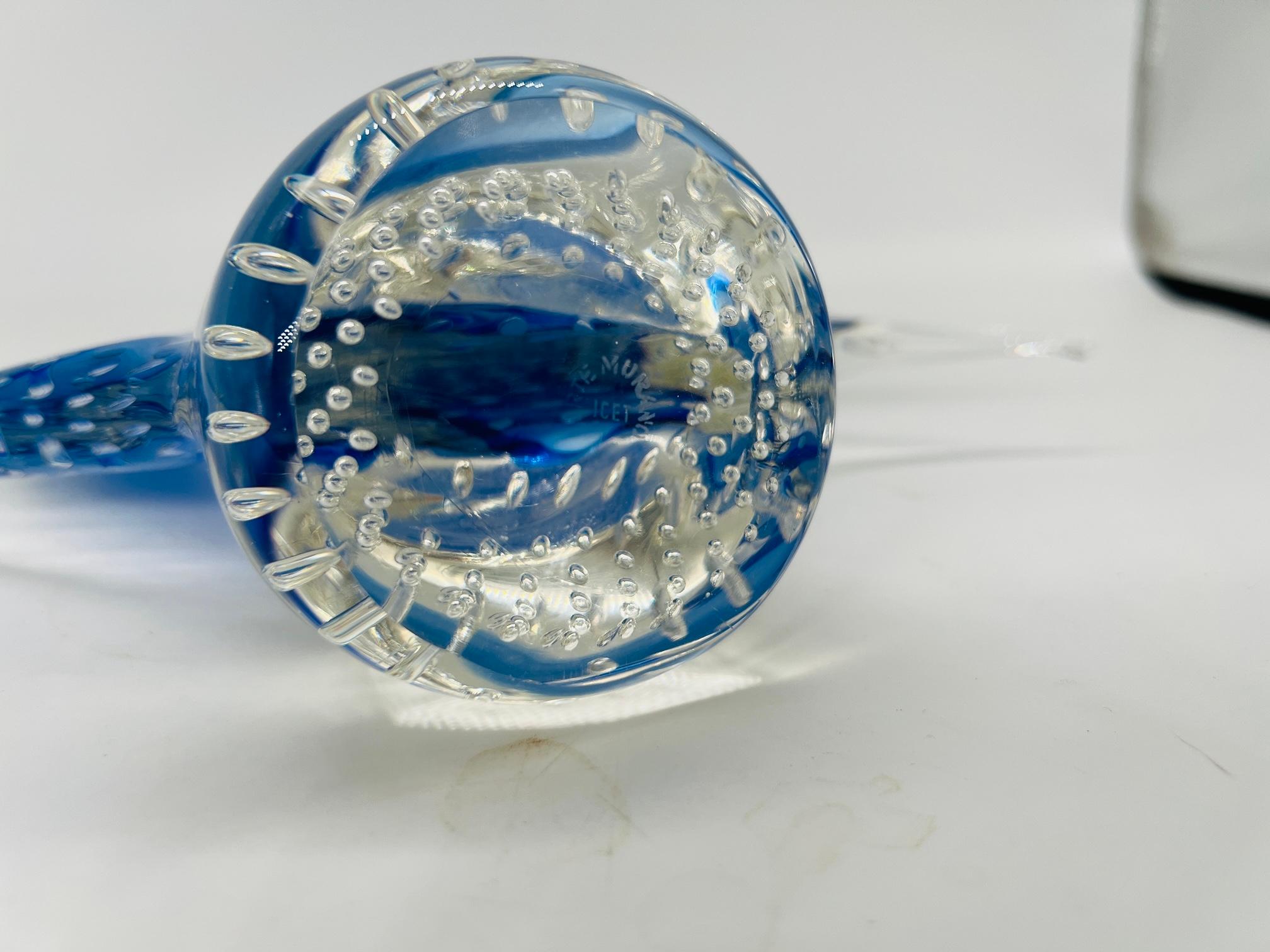 Vintage Arte Murano Icet Art Glass Fish Sculpture For Sale 1