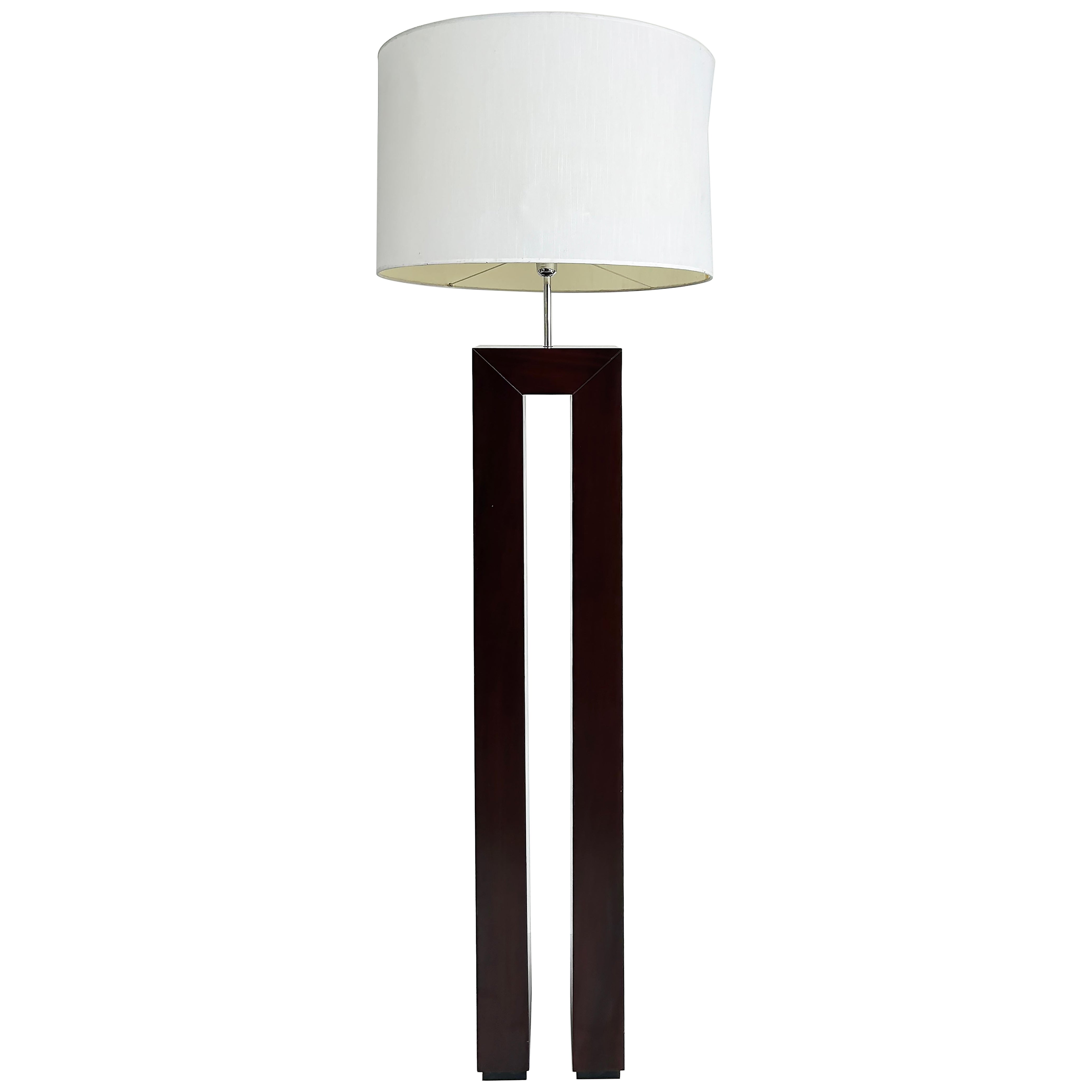 Lámpara de Pie Ebonizada Estilo Artefacto Vintage, Interruptor de Pie en Línea en venta