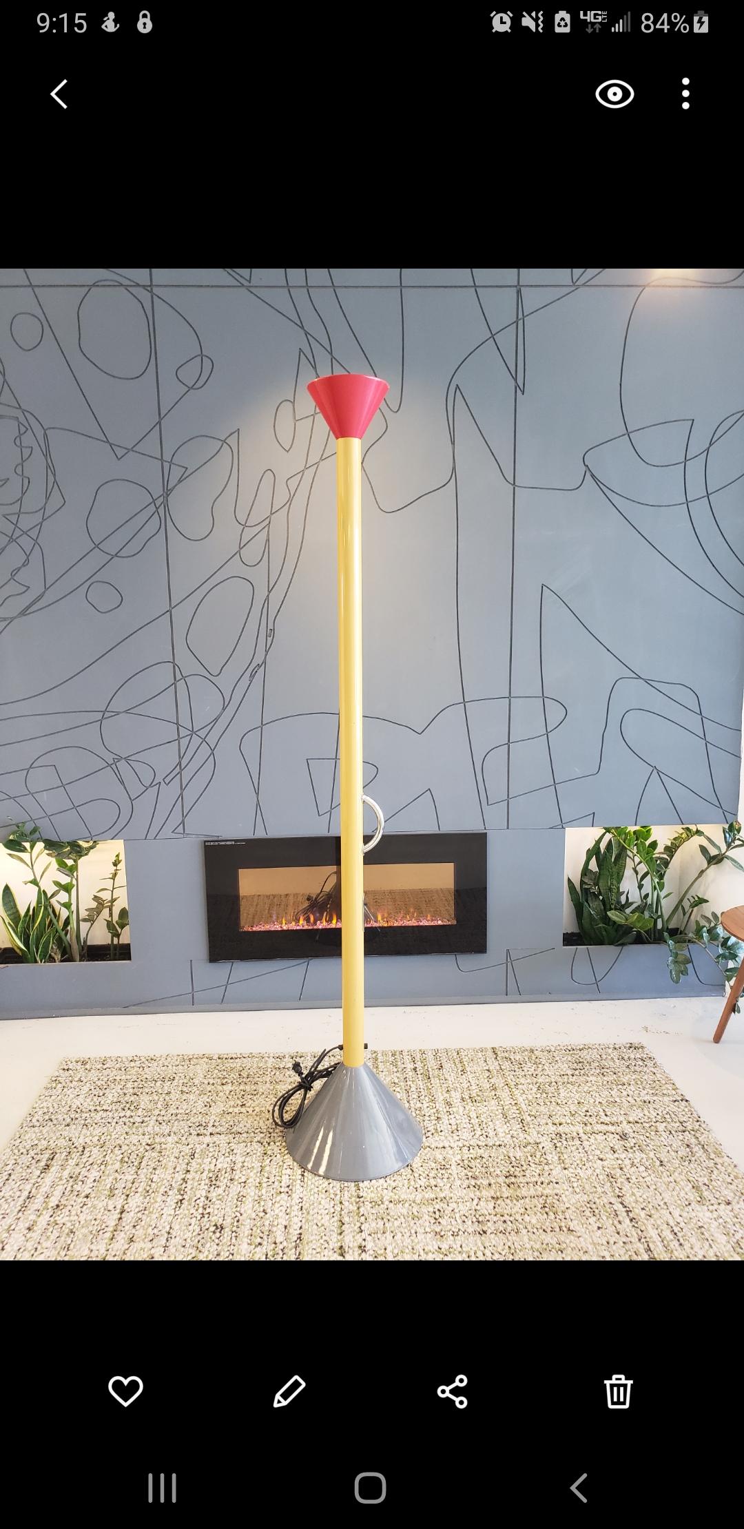 Vintage Artemide Callimaco LED Floor Lamp by Ettore Sottsass  In Fair Condition In Philadelphia, PA