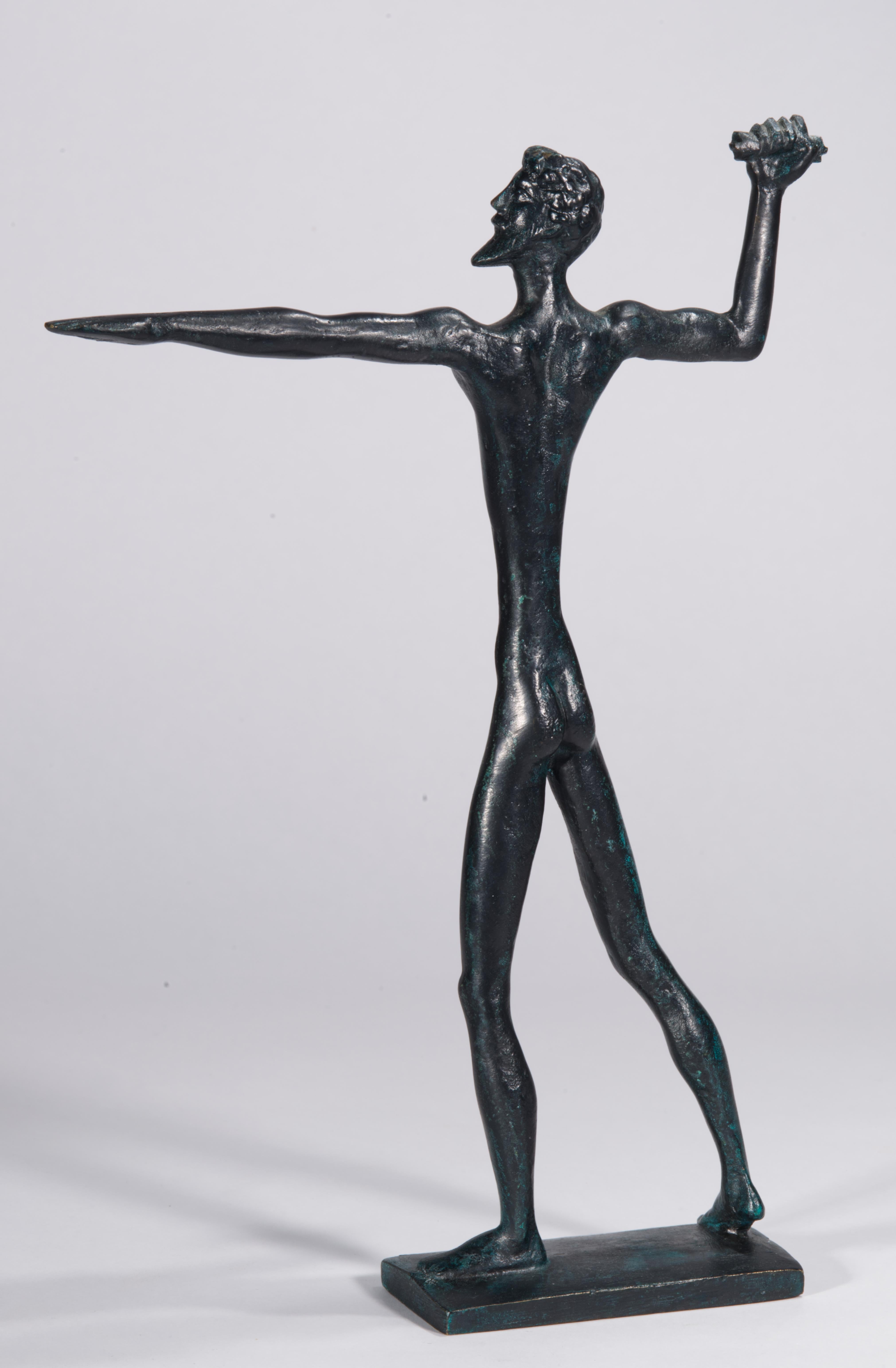 Europeo Scultura greca d'epoca in bronzo di Artemision, Zeus o Poseidon in vendita