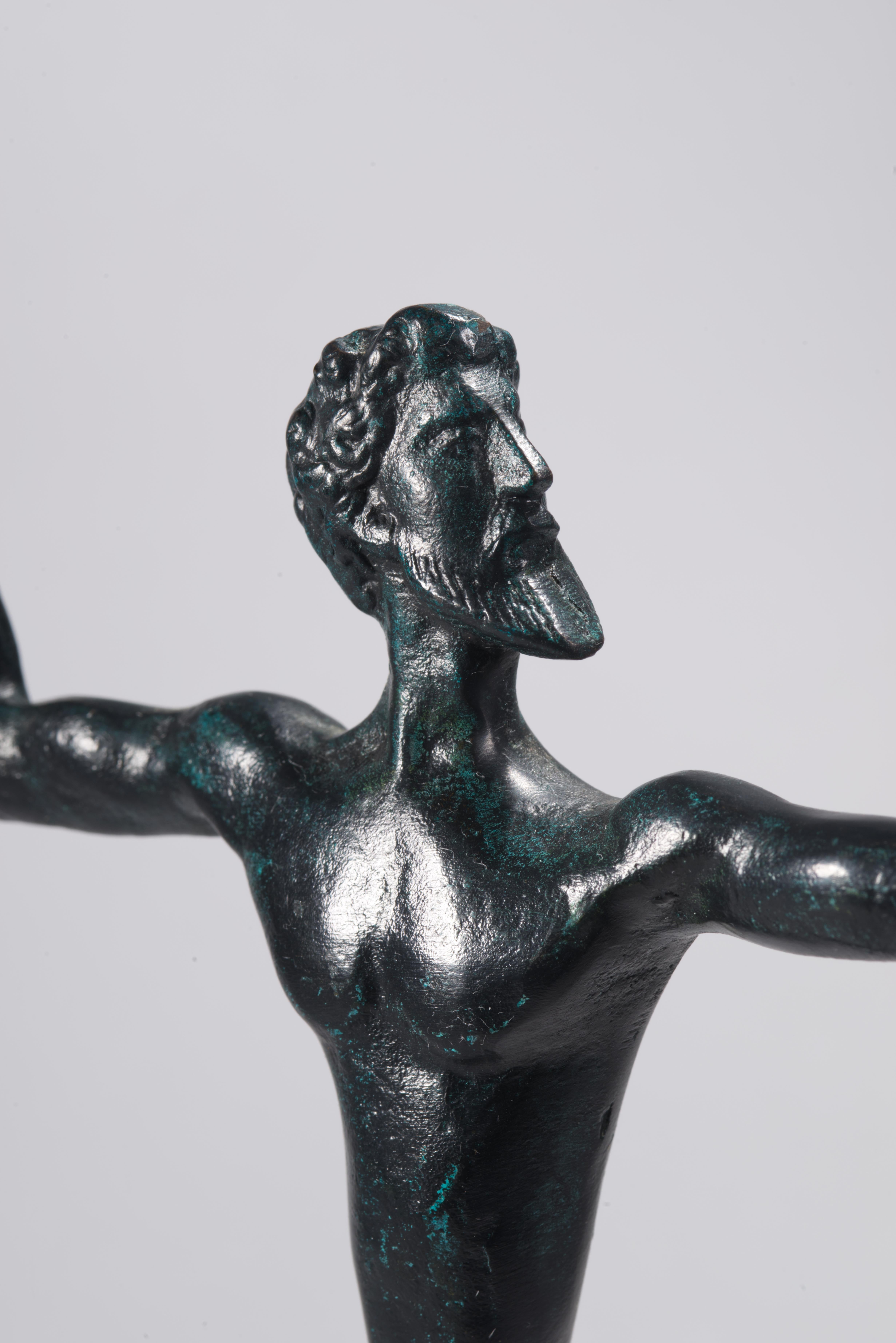 Scultura greca d'epoca in bronzo di Artemision, Zeus o Poseidon In condizioni buone in vendita a Clifton Springs, NY