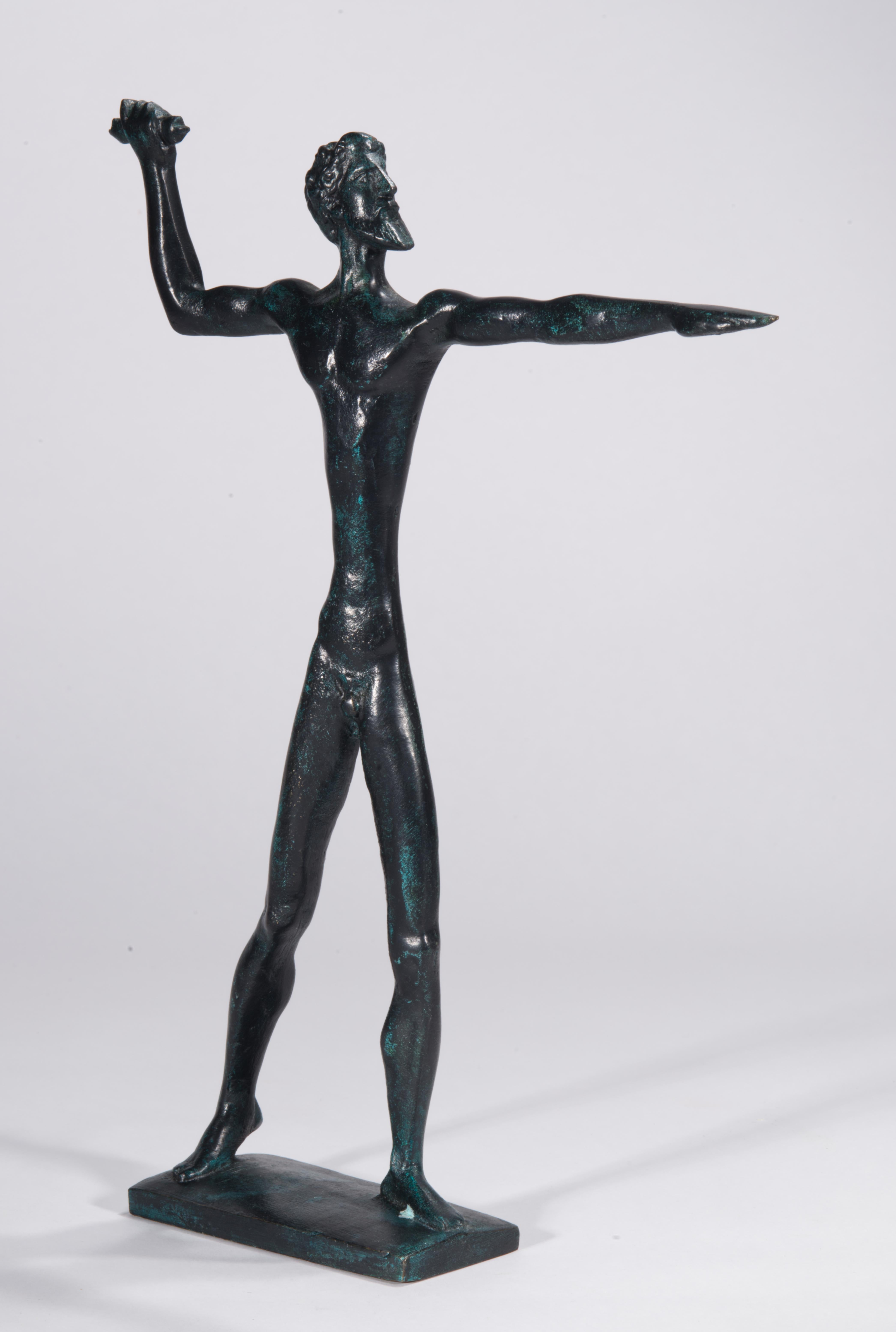 Scultura greca d'epoca in bronzo di Artemision, Zeus o Poseidon in vendita 2