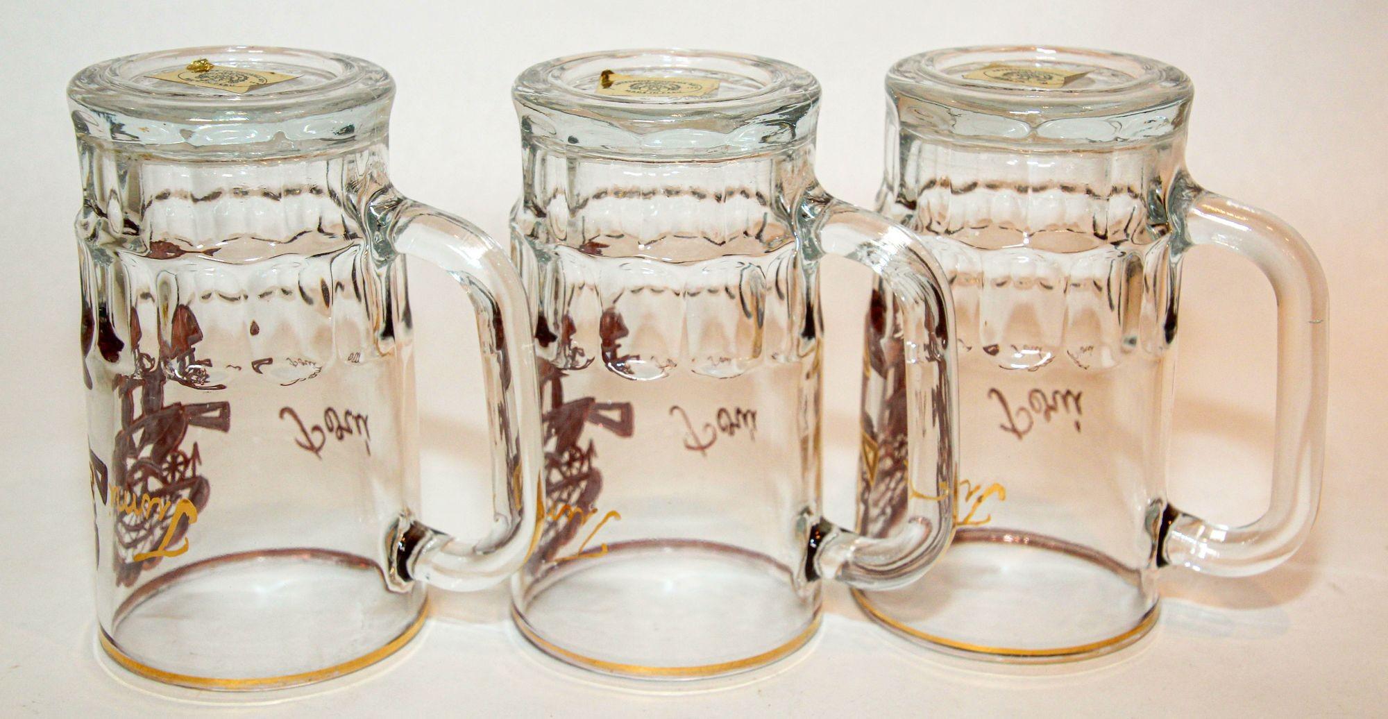 Set di 3 tazze Artesania Tabuisa vintage con disegno di Dio peruviano Tumi in vendita 4