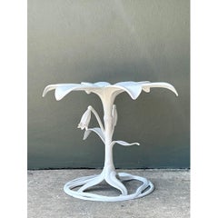 Vintage Arthur Court Cast Aluminum Lily Dining Table Pedestal