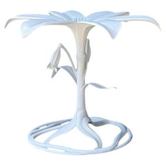 Vintage Arthur Court Cast Aluminum Lily Dining Table Pedestal