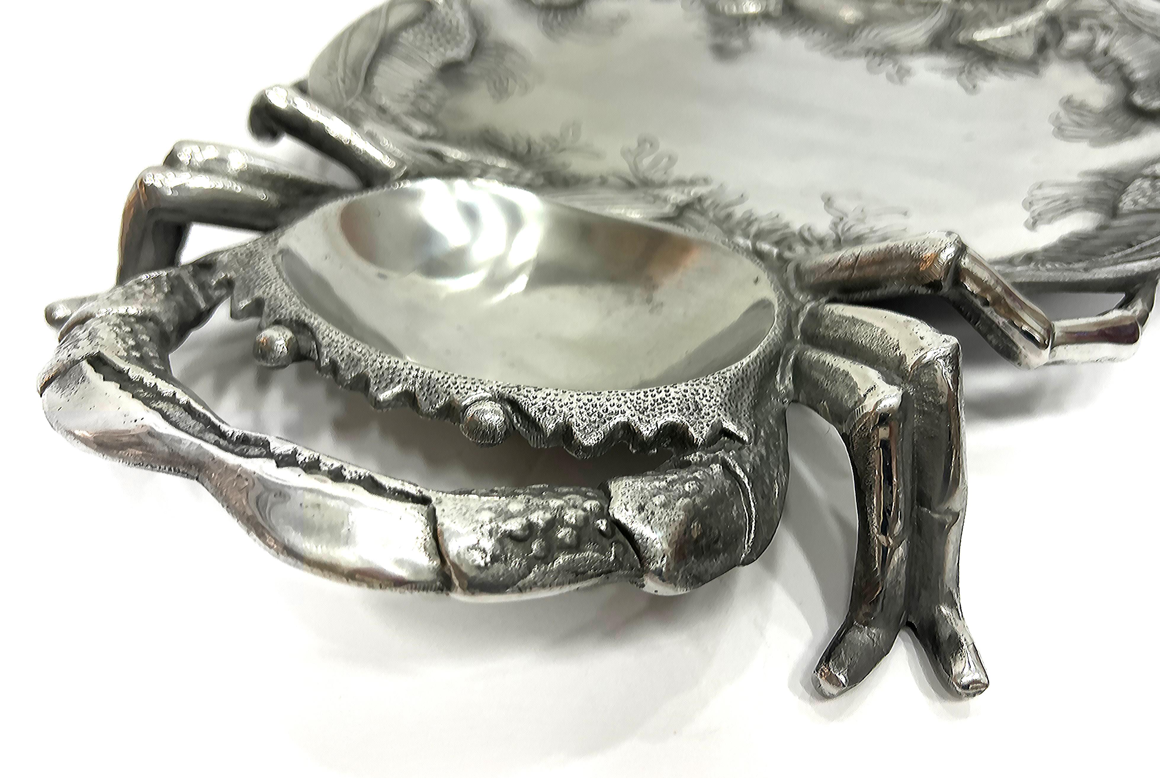 Arthur Court Crabs Serviertablett-Teller, Vintage (amerikanisch) im Angebot