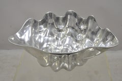 Vintage Arthur Court Large Cast Aluminum Clam Shell Center Bowl Dish