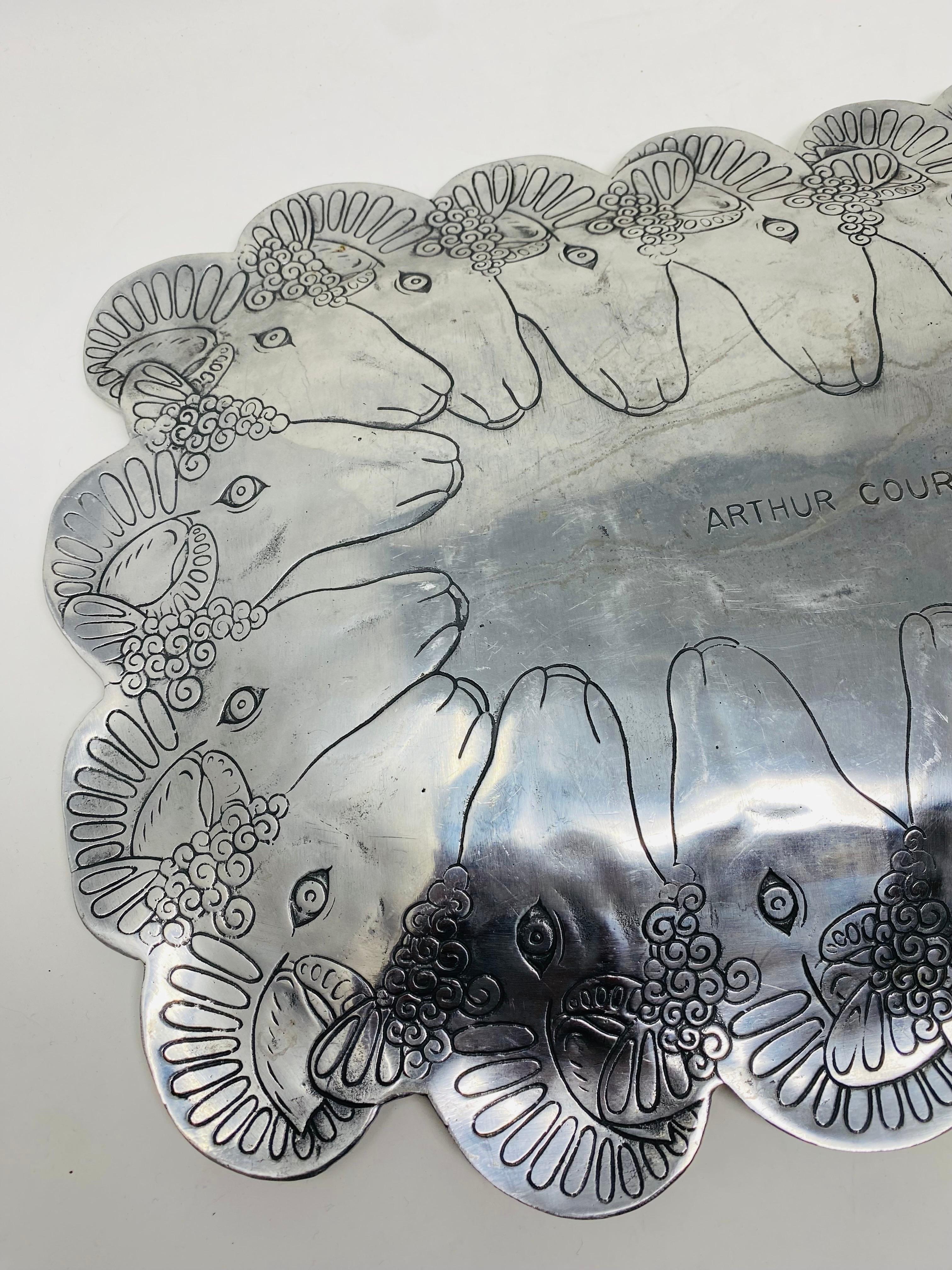 Bandeja vintage Arthur Court con cabeza de carnero Vaciado en venta