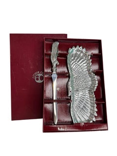 Vintage Arthur Court Tray & Letter Opener Desk Set Silver Aluminum, 1992