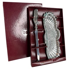 Vintage Arthur Court Tray & Letter Opener Desk Set Silver Aluminum, 1992