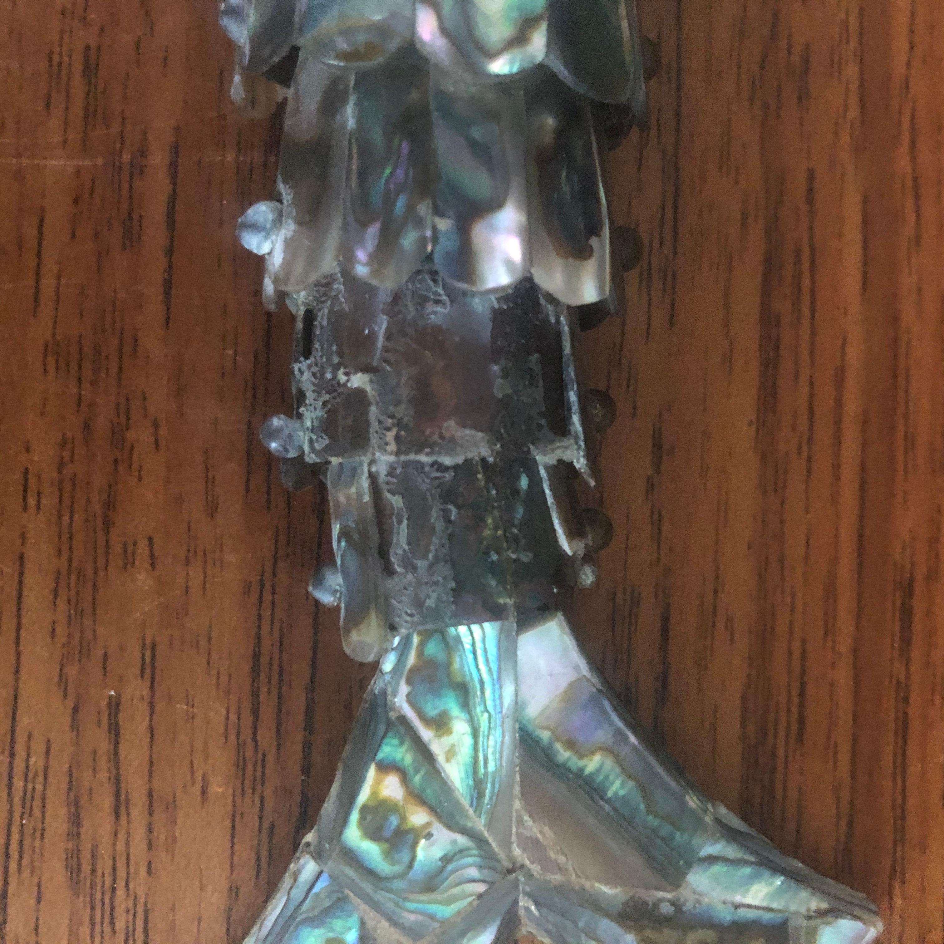 Vintage Articulated Abalone Shell Fish Sculpture/ Bottle Opener by Los Castillo For Sale 5